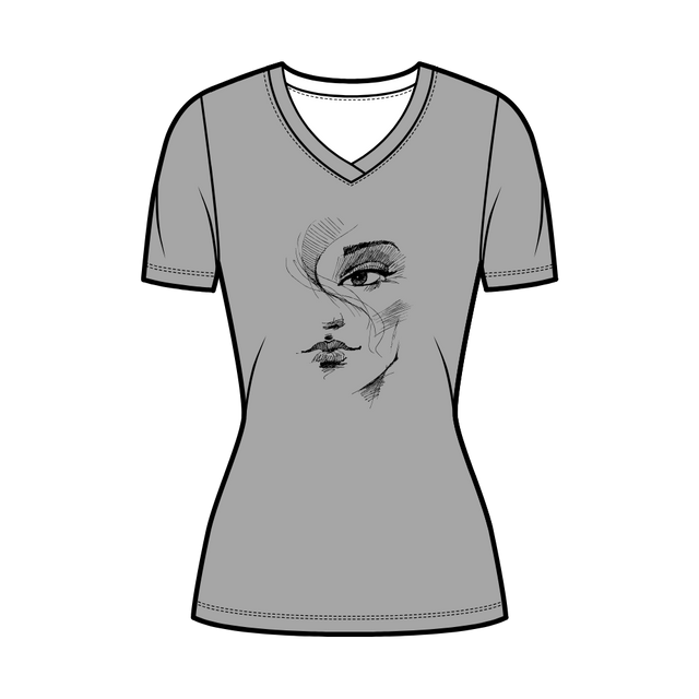 V-Neck Graphic Tees