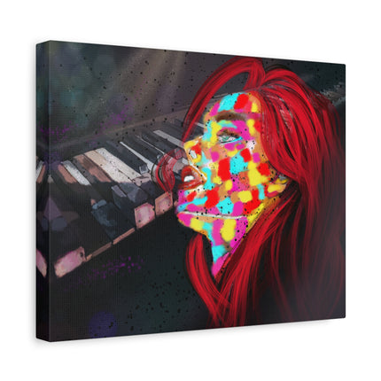 Toile murale mate colorée inspirée de la musique