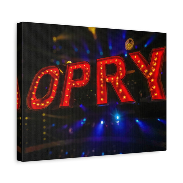 Toile lumineuse Opry Stage Light : une décoration murale vibrante et tendue pour les mélomanes