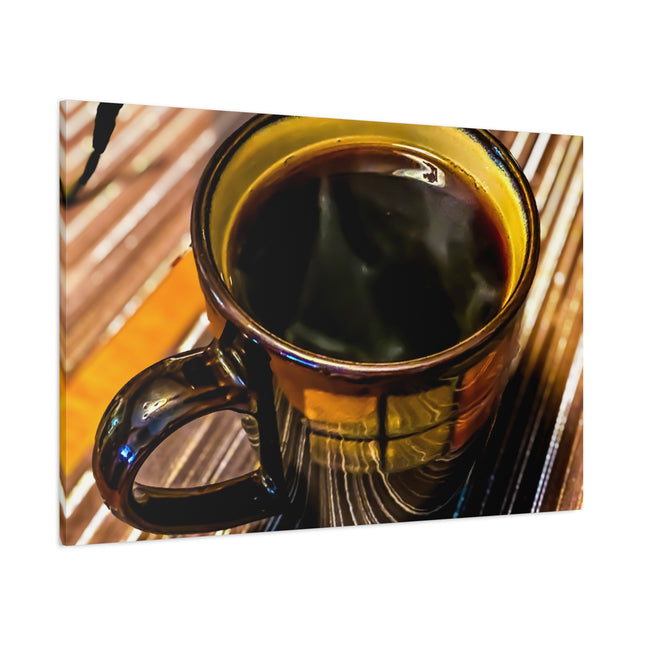 Toile « Réflexion sur le café » – Décoration murale 