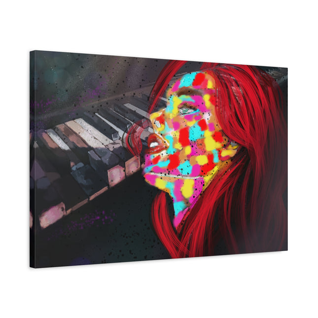 Toile murale mate colorée inspirée de la musique