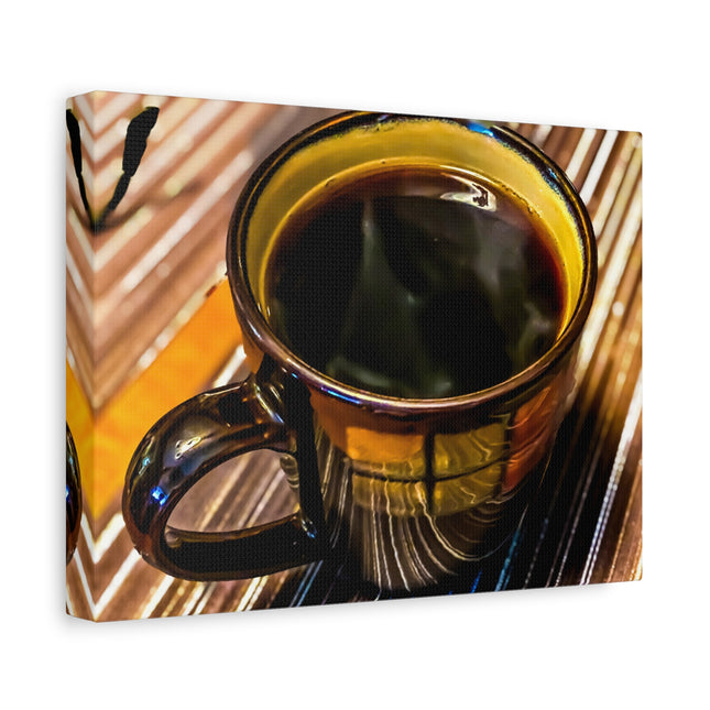 Toile « Réflexion sur le café » – Décoration murale 
