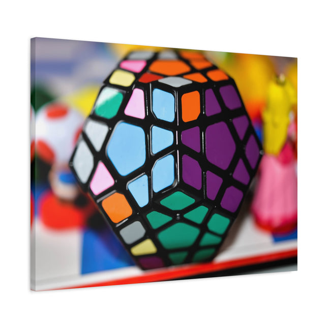 Impression sur toile Rubik's Cube - Décoration d'intérieur colorée