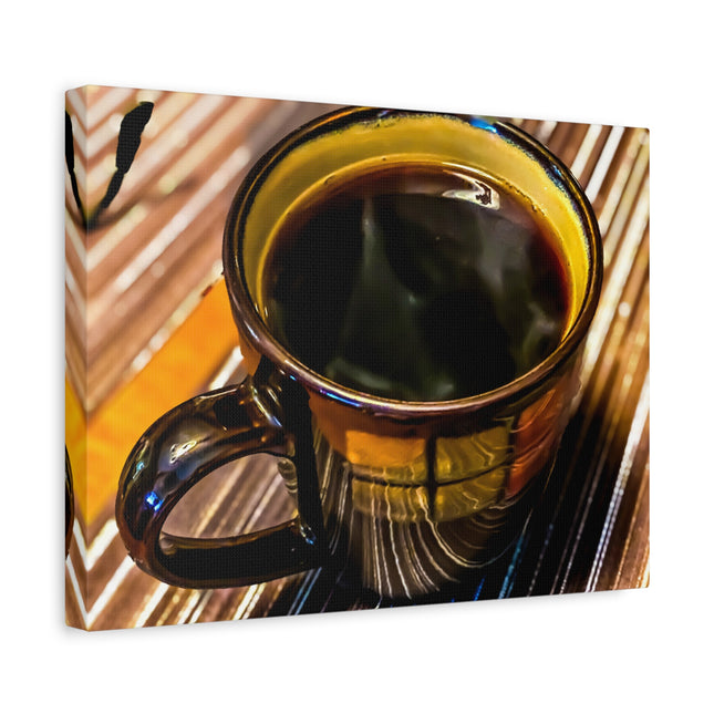 Toile « Réflexion sur le café » – Décoration murale 