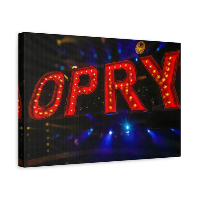 Toile lumineuse Opry Stage Light : une décoration murale vibrante et tendue pour les mélomanes