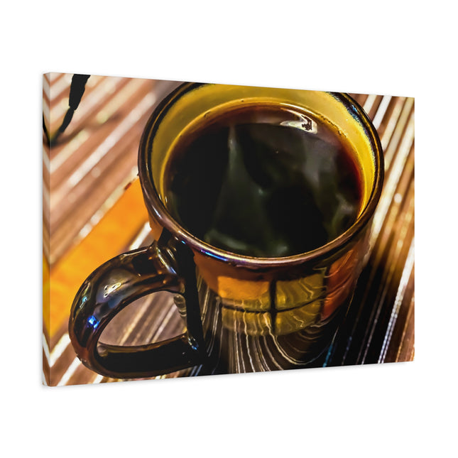 Toile « Réflexion sur le café » – Décoration murale 