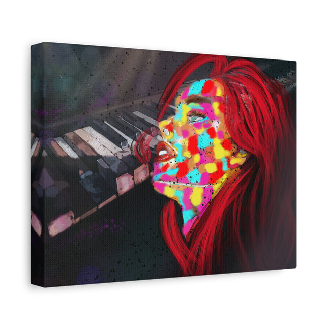 Toile murale mate colorée inspirée de la musique