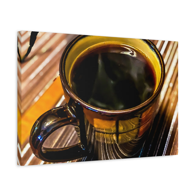 Toile « Réflexion sur le café » – Décoration murale 