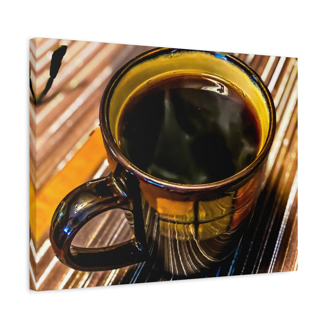 Toile « Réflexion sur le café » – Décoration murale 
