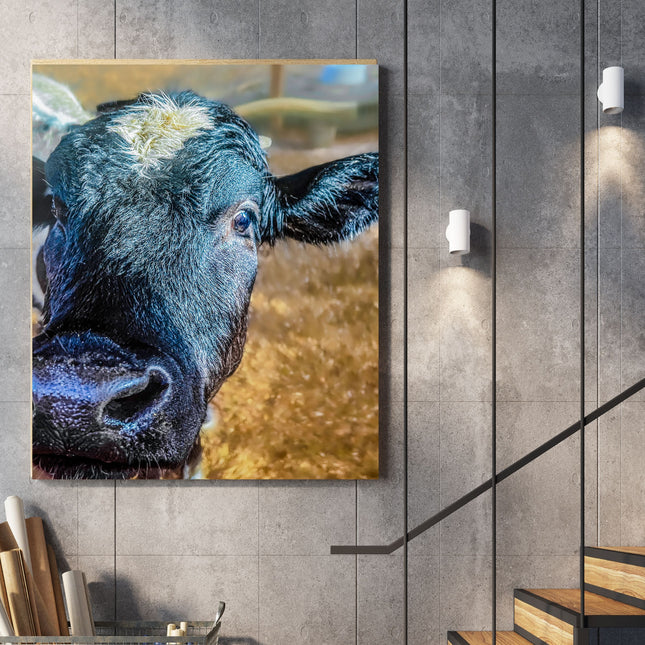 Toile murale - Portrait de vache réaliste 