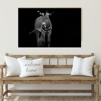 Toile murale zèbre | Décoration moderne en noir et blanc pour les amoureux des animaux