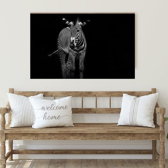 Toile murale zèbre | Décoration moderne en noir et blanc pour les amoureux des animaux