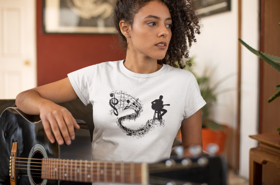T-shirt sculpté Musical Vibe Wave 