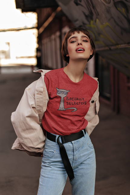 T-shirt sculpté socialement sélectif 