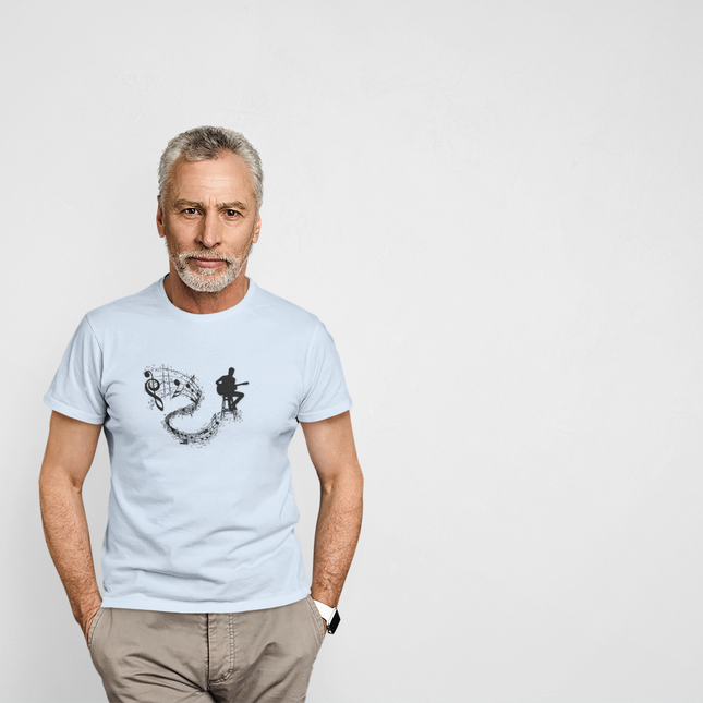 Musician Vibe Classic Tee - Guitar and Music Notes Design