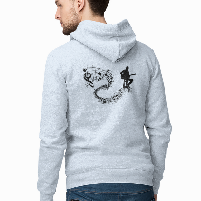 Musical Rhythm Full Zip Hoodie - Perfect for Musicians & Music Lovers