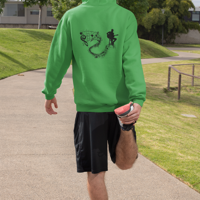 Musical Rhythm Full Zip Hoodie - Perfect for Musicians & Music Lovers
