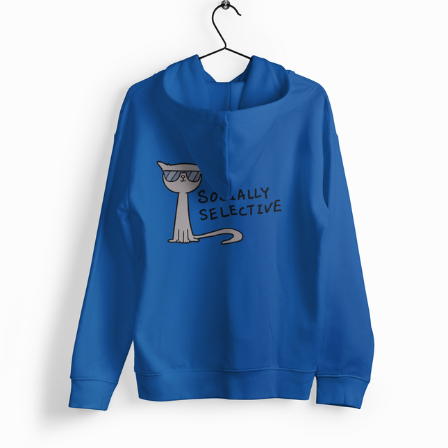Socially Selective Cat Full Zip Hoodie