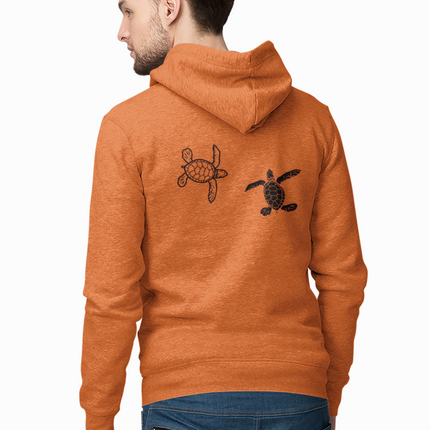 Sea Turtle Design Full Zip Hoodie
