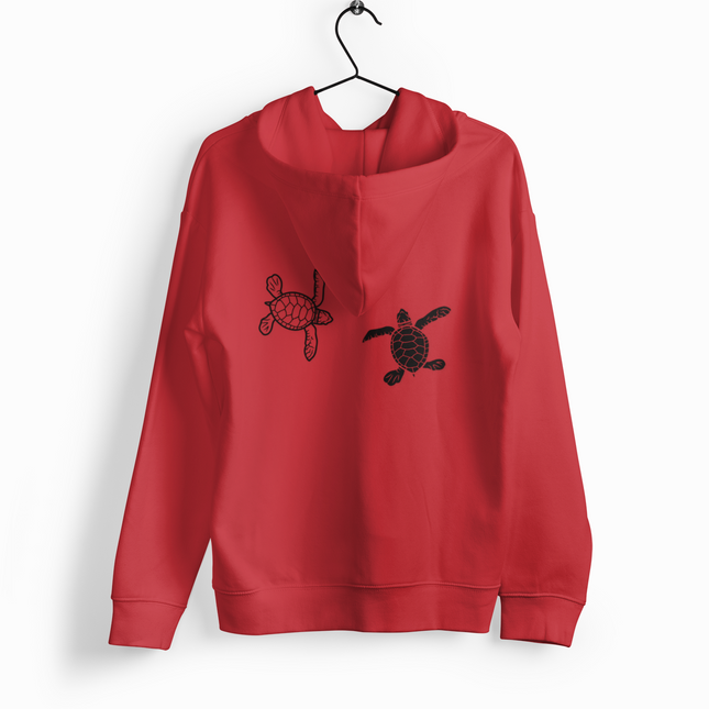 Sea Turtle Design Full Zip Hoodie