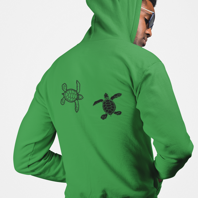 Sea Turtle Design Full Zip Hoodie