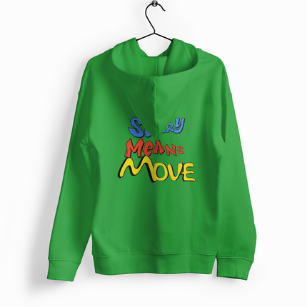 'Sorry Means Move' Graphic Full Zip Hoodie