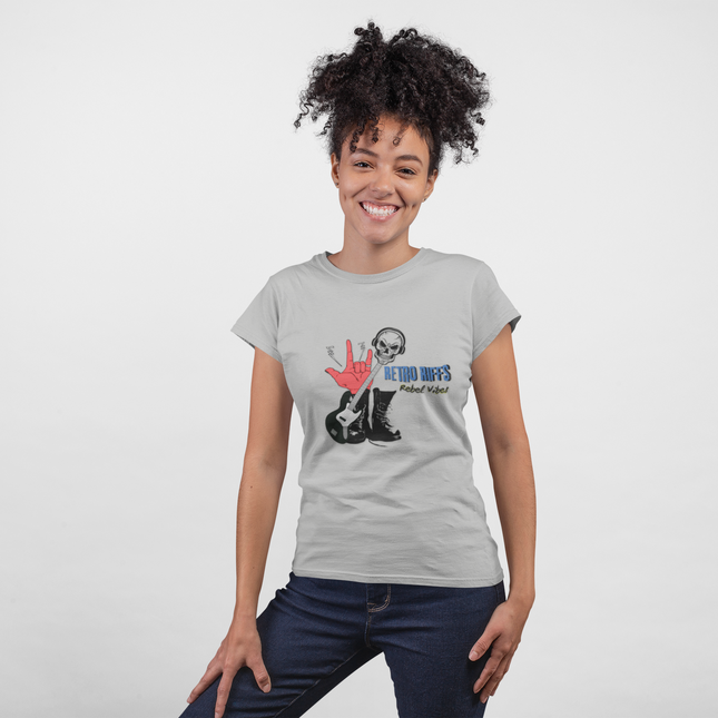T-shirt sculpté Retro Riffs Rebel Vibes 
