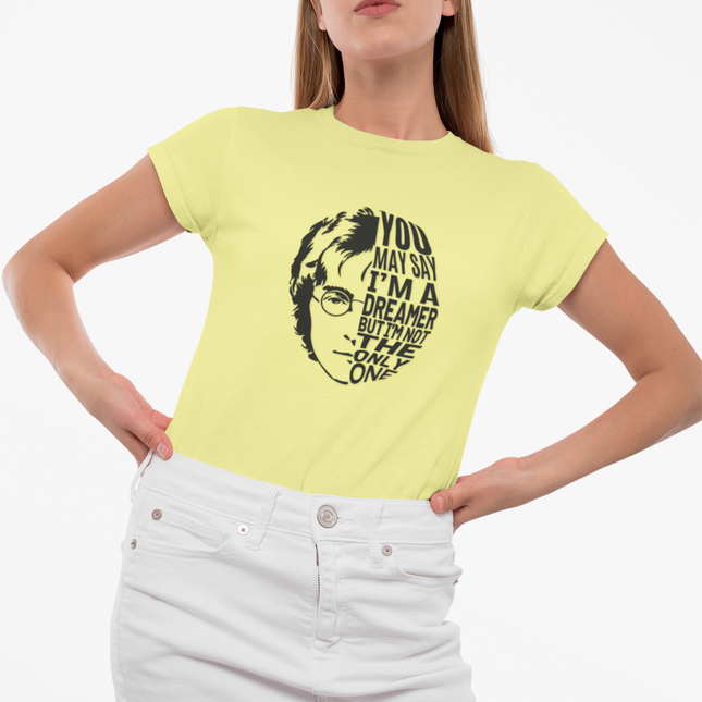 T-shirt sculpté avec paroles de « Dreamer » de John Lennon 