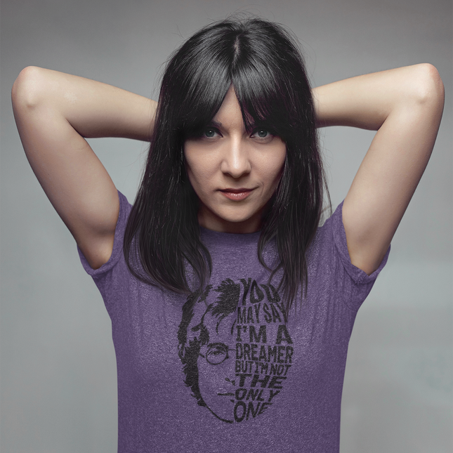T-shirt sculpté avec paroles de « Dreamer » de John Lennon 