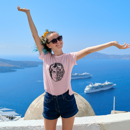 T-shirt sculpté avec paroles de « Dreamer » de John Lennon 