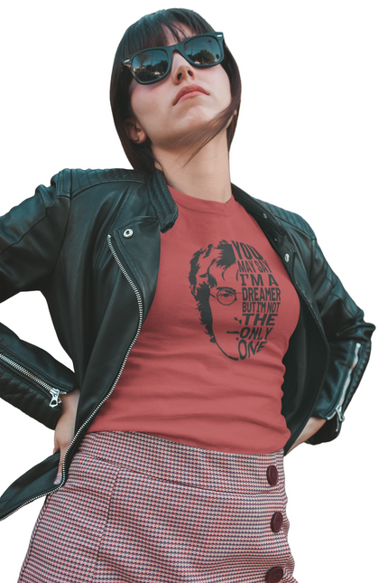 T-shirt sculpté avec paroles de « Dreamer » de John Lennon 