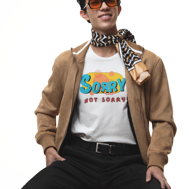 Colorful 'Sorry Not Sorry' Classic Tee