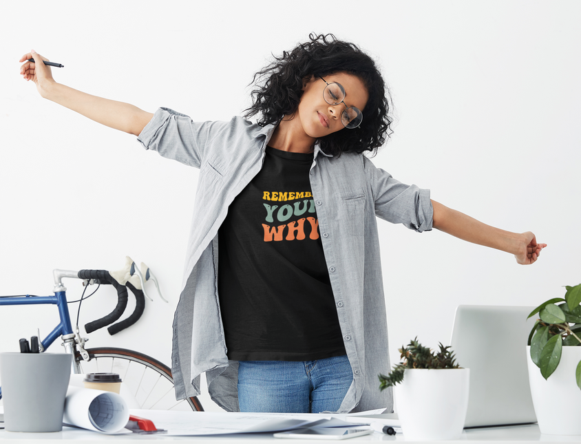 T-shirt sculpté « Souviens-toi de ton pourquoi » 
