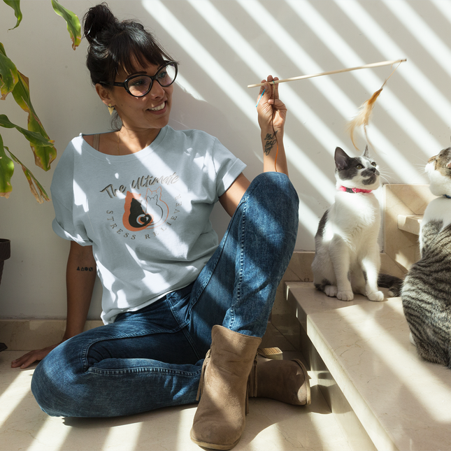 T-shirt sculpté anti-stress ultime pour les amoureux des chats 