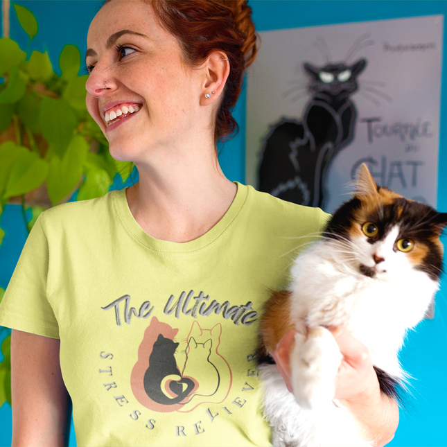 T-shirt sculpté anti-stress ultime pour les amoureux des chats 