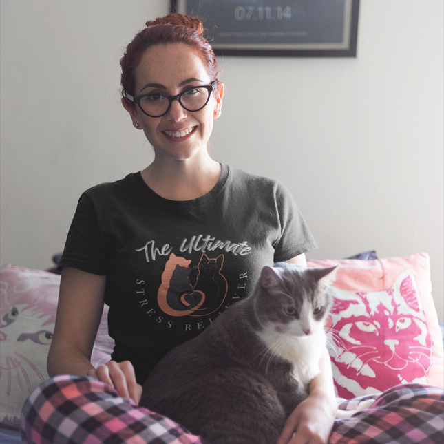 T-shirt sculpté anti-stress ultime pour les amoureux des chats 