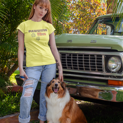 T-shirt sculpté Pawsitive Vibes 