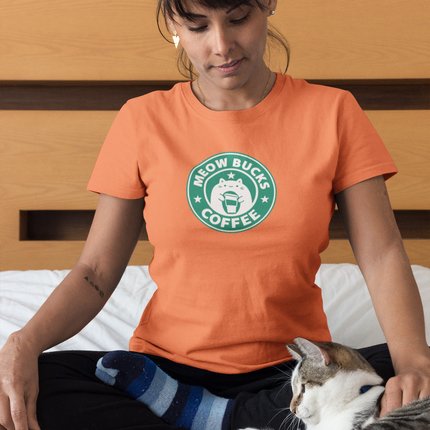 T-shirt sculpté Meow Bucks Coffee 