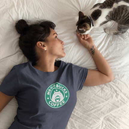 T-shirt sculpté Meow Bucks Coffee 