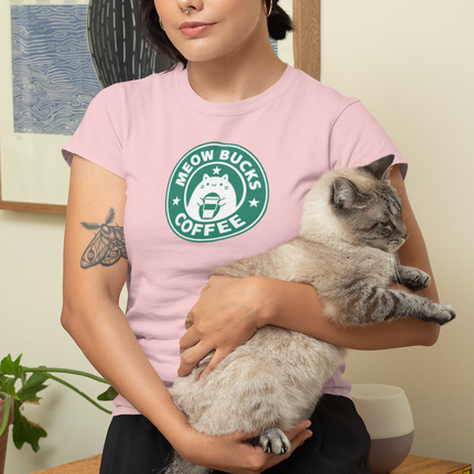 T-shirt sculpté Meow Bucks Coffee 