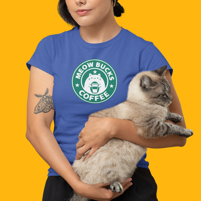 T-shirt sculpté Meow Bucks Coffee 