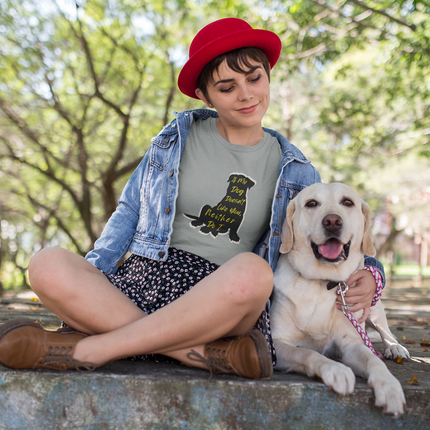 T-shirt pour amoureux des chiens - T-shirt sculpté « Si mon chien ne vous aime pas, moi non plus » 