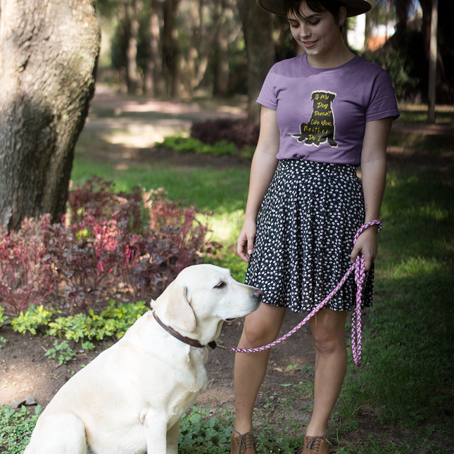 T-shirt pour amoureux des chiens - T-shirt sculpté « Si mon chien ne vous aime pas, moi non plus » 