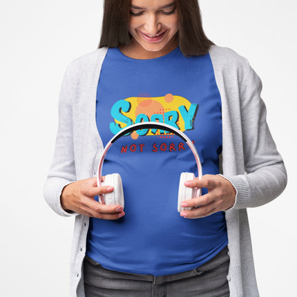 T-shirt sculpté « Désolé, pas désolé » 