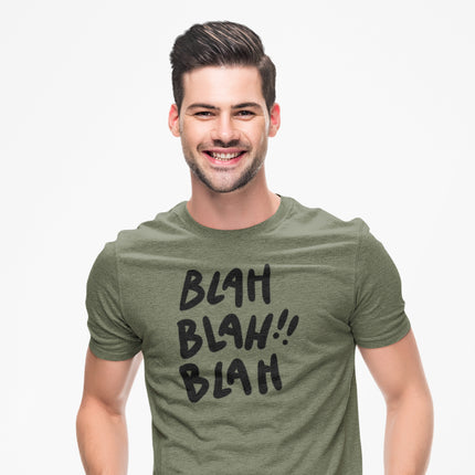 T-shirt classique décontracté « Blah Blah Blah » 