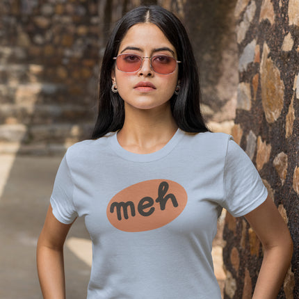 Casual 'Meh' Graphic Sculpted Tee