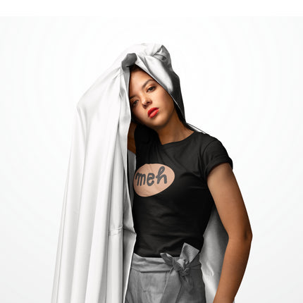 Casual 'Meh' Graphic Sculpted Tee