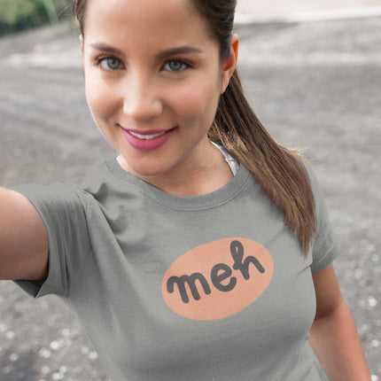 Casual 'Meh' Graphic Sculpted Tee
