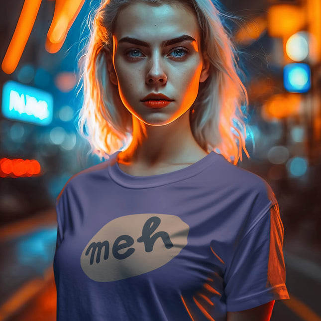 Casual 'Meh' Graphic Sculpted Tee