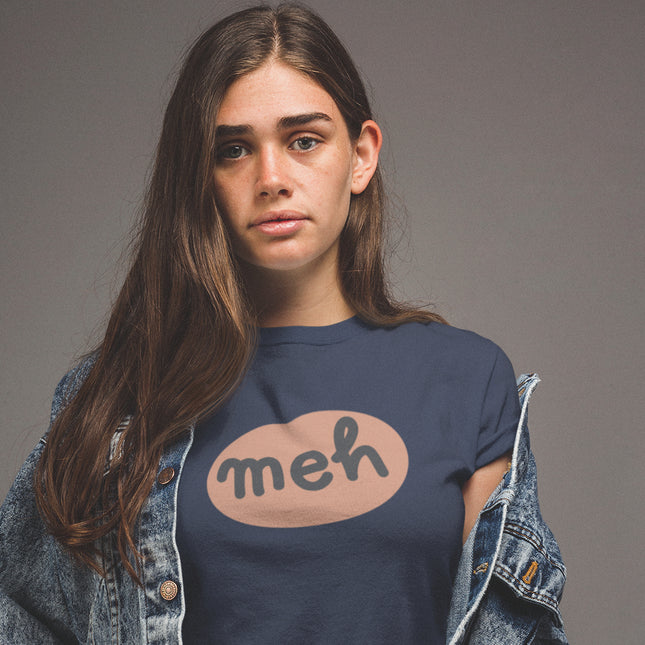 Casual 'Meh' Graphic Sculpted Tee